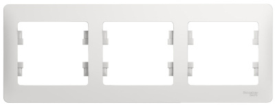 Рамка 3-постовая горизонтальная Systeme Electric Glossa Белый Systeme Electric Glossa GSL000103