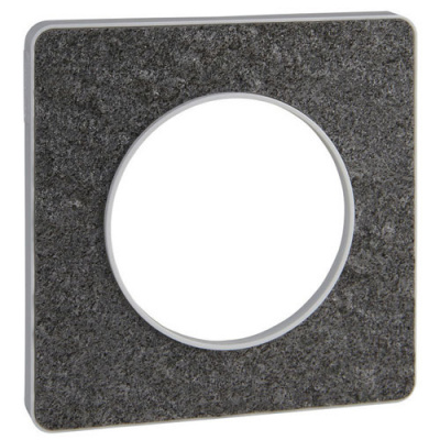 Рамка 1-постовая Schneider Electric Odace Черный фосфор/Белый Schneider Electric Odace S52P802T