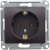 Розетка с заземлением механизм Systeme Electric Glossa Шоколад Systeme Electric Glossa GSL000843