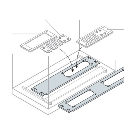 Рамка кабельного сальника для монтажа вставок 214х90мм ABB IS2 ABB IS2 EV0117
