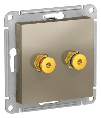 Аудиорозетка двухместная Schneider Electric AtlasDesign Шампань Systeme Electric AtlasDesign ATN000587