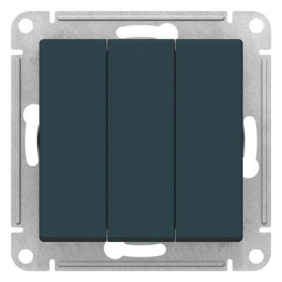 Выключатель 3-клавишный сх.1+1+1 10AX механизм Schneider Electric AtlasDesign Изумруд Systeme Electric AtlasDesign ATN000831