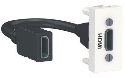 Розетка HDMI 1 модуль Schneider Electric Unica New Modular Белый Schneider Electric Unica New Modular NU343018