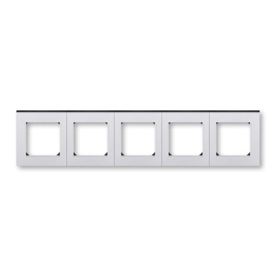 Рамка 5 постов серебро / дымчатый чёрный ABB Levit M ABB Levit M 2CHH015050A6070