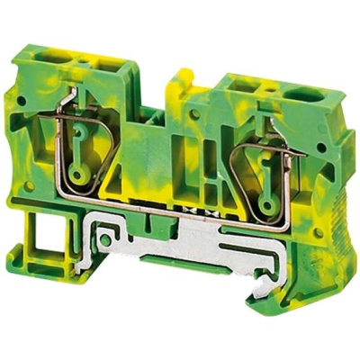 Schneider Electric Клеммник пруж заземл 6мм2 2тчк Schneider Electric  NSYTRR62PE