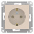 Розетка с заземлением 16A механизм Schneider Electric AtlasDesign Бежевый Systeme Electric AtlasDesign ATN000243