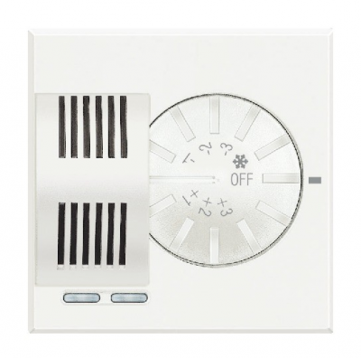 Термостат комнатный с переключателем режимов C-NO-контакт 2A 2 мод Bticino Axolute Белый Bticino Axolute HD4442