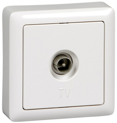 Розетка TV оконечная накладная в сборе Wessen Хит Белый Wessen Wessen Хит RAT-1A3-B