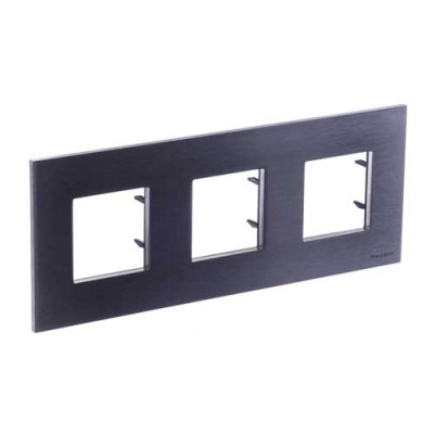 Рамка 3-постовая 2+2 +2 мод ABB NIE Zenit Сталь N2273 OX ABB Zenit 2CLA227300N4001