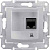 Розетка компьютерная 1-ая RJ45 кат.5e UTP неэкранированная Schneider Electric Sedna Алюминий