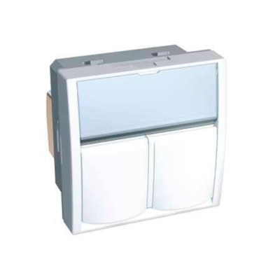 Розетка S-ONE 2XRJ45 CAT 5E ЭКР R9003 Schneider Electric Schneider Electric  ALB44355N