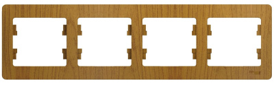 Рамка 4-постовая горизонтальная Systeme Electric Glossa Дуб Systeme Electric Glossa GSL000504