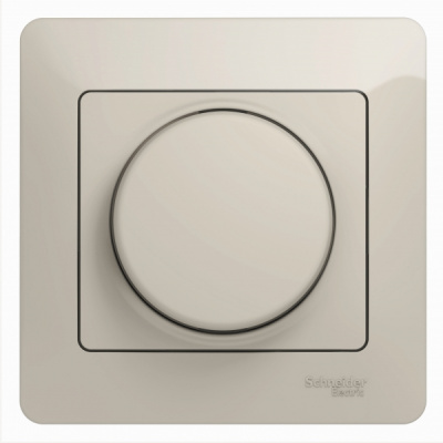 Светорегулятор (диммер) поворотный 300Вт в сборе Systeme Electric Glossa Молочный Systeme Electric Glossa GSL000934