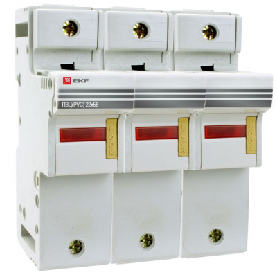 Предохранитель-разъединитель для ПВЦ 22x58 3P с индикацией EKF PROxima EKF PROxima ПВЦ pr-22-58-3