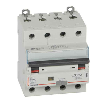 Дифференциальный автомат 4P 25A (C) 6kA тип A 30mA Legrand DX3 Legrand АВДТ-DX3 411236