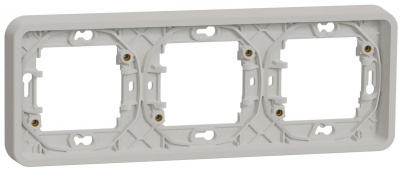 Рамка 3-постовая горизонтальная IP55 Schneider Electric Mureva Styl Белый Schneider Electric Mureva Styl MUR39109