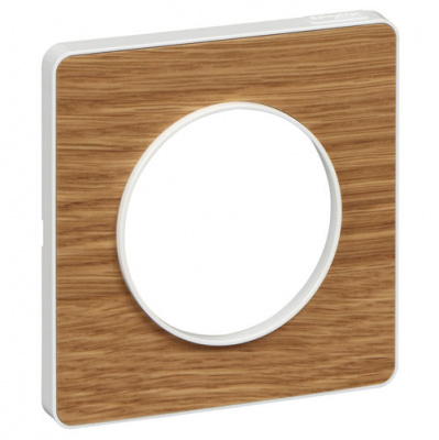 Рамка 1-постовая Schneider Electric Odace Ольха/Белый Schneider Electric Odace S52P802N