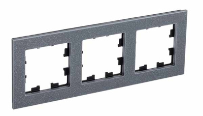 Рамка 3-постовая мрамор Schneider Electric AtlasDesign Nature Айс Грей Systeme Electric AtlasDesign Nature ATN343203