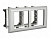Рамка-суппорт "Avanti" для "In-liner Front",  серебристый металлик, 4модуля DKC