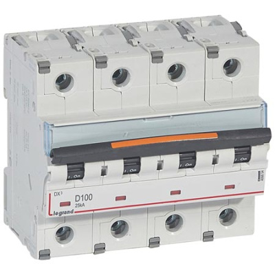 Автоматический выключатель 4P 100 A D 25kA Legrand DX3 Legrand DX3 409854