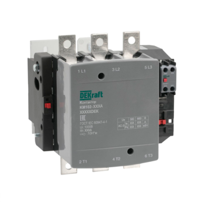 DEKraft КМ-102 Контактор 265А 110В_АС АС3_ АС4 1НО+1НЗ DEKraft КМ-102 21960DEK