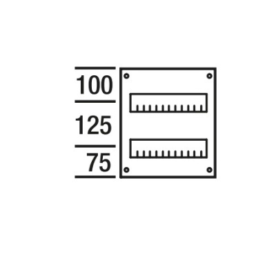 Пластрон с прорезями DIN125мм 300х250мм, 2ряда ABB ABB CombiLine-M AS12