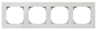 Рамка 4-постовая ABB NIE Sky Стекло белое 8574 CB ABB Sky 2CLA857400A3001