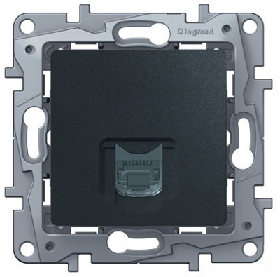 Информационная розетка RJ 45 категория 5e UTP Legrand Etika Антрацит Legrand Etika 672641