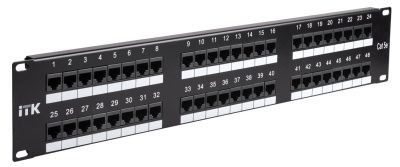 2U патч-панель кат.5Е UTP, 48 портов Dual ITK ITK  PP48-2UC5EU-D05