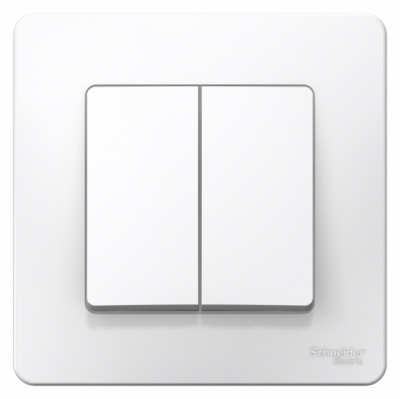 Выключатель 2-клавишный скрытой установки 6A 250В Systeme Electric Blanca Белый Systeme Electric Blanca BLNVS006501