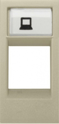 Накладка розетки телефонной/информационной 1-ой 1мод ABB NIE Zenit Шампань N2118.1 CV ABB Zenit 2CLA211810N1901