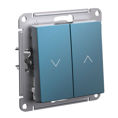 SE AtlasDesign Выключатель 2-клавишный для жалюзи Изумруд 2х сх.4 10А мех Systeme Electric AtlasDesign ATN000819