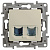 Розетка телефонная RJ11 + RJ45 категория 5e UTP IEK Etika Cлоновая кость