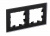 Рамка 2-постовая матовое стекло Schneider Electric AtlasDesign Nature Черный Systeme Electric AtlasDesign Nature ATN331002