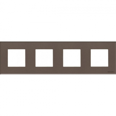 Рамка 4-постовая 2+2+2+2 мод ABB NIE Zenit Кофейное стекло N2274 CC ABB Zenit 2CLA227400N3701