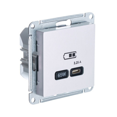 Розетка USB тип-C 65W высокоскор.заряд. QC PD механизм Schneider Electric AtlasDesign Жемчуг Systeme Electric AtlasDesign ATN000427