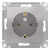 Розетка с заземлением 16A механизм Schneider Electric AtlasDesign Алюминий Systeme Electric AtlasDesign ATN000343