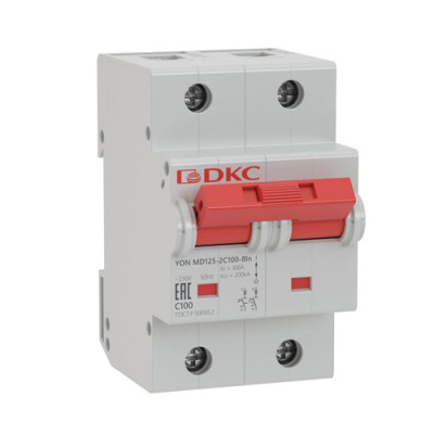 Автоматический выключатель 2P 100A (C) 20kA DKC YON MD125 DKC YON MD125 MD125-2C100