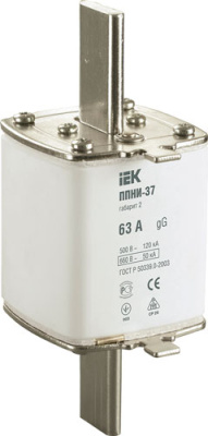Вставка предохранителя плавкая габарит 2 63A IEK ППНИ-37 IEK  DPP40-063