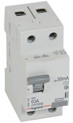 Устройство защитного отключения 2P 63A тип AC 30mA Legrand RX3 Legrand RX3 402026