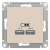 Розетка USB 5В 1 порт x 2,1A 2 порта х 1,05A механизм Schneider Electric AtlasDesign Бежевый Systeme Electric AtlasDesign ATN000233