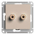 SE AtlasDesign Аудиорозетка двойная Песочный AtlasDesign Systeme Electric AtlasDesign ATN001287