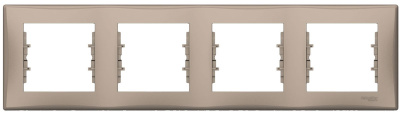 Рамка 4-постовая горизонтальная Schneider Electric Sedna Титан Schneider Electric Sedna SDN5800768