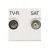 Розетка TV-FM-SAT единственная 2 мод ABB NIE Zenit Белый N2251.3 BL ABB Zenit 2CLA225130N1101