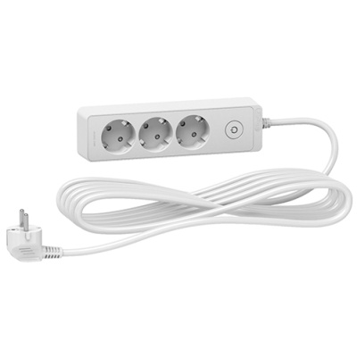 Unica EXTEND Удлинитель 3 розетки 2к+з, кабель 5м, Белый Schneider Electric Schneider Electric  ST9435W