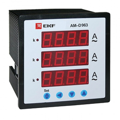 Амперметр цифровой на панель 96х96 трехфазный EKF PROxima AM-D963 EKF  am-d963