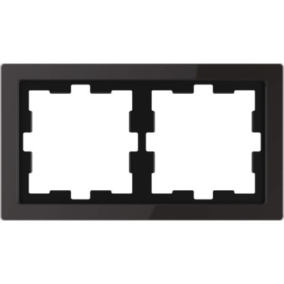 Рамка 2-постовая Merten D-Life Черный оникс Merten D-Life MTN4020-6503
