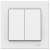 Белый Выключатель 2-клавишный сх.6 10AX в сборе Schneider Electric AtlasDesign Белый Systeme Electric AtlasDesign ATN000152