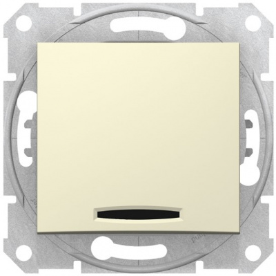 Переключатель перекрестный 1-клавишный с подсветкой 10A Schneider Electric Sedna Бежевый Schneider Electric Sedna SDN0501147