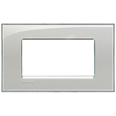 Рамка прямоугольная 4 мод Bticino Living Light Серое небо Bticino Living Light LNA4804KG